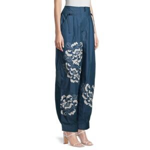 FP Movement Pep Rally High-Waist Floral Pants Indigo Combo Size XS